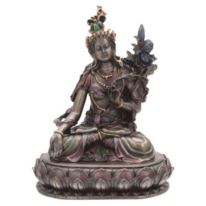 Statua della Dea Tara - Scultura Buddha femminile - Bodh Shakti femminile - Salvatore buddista - Idolo della Dea Tibetana - Dio Tibetano - Divinità Tara Verde