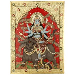 Varahi Devi Tanjore Style Panting - Barahi Ma - Matrikas - Dandini Devi - Shakti Tantric Goddess - Hindu Goddess The Buddhisht
