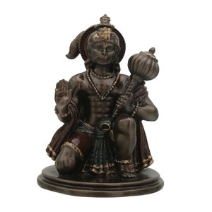 Lord Hanuman Idol Pavanputra Statue 3" Bajrang Bali Figurine Hindu God Deity Lord Ram Devotee Sculpture Multicolor Statue Mother's Day Gift