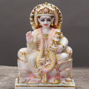 Goddess Lakshmi Statue For House Temple -  Laxmi 9&quot; Idol - Laxshmi For Worship - Lakhi maa  With Necter Pot - Maa Laxmi - Devi Ma Figurine