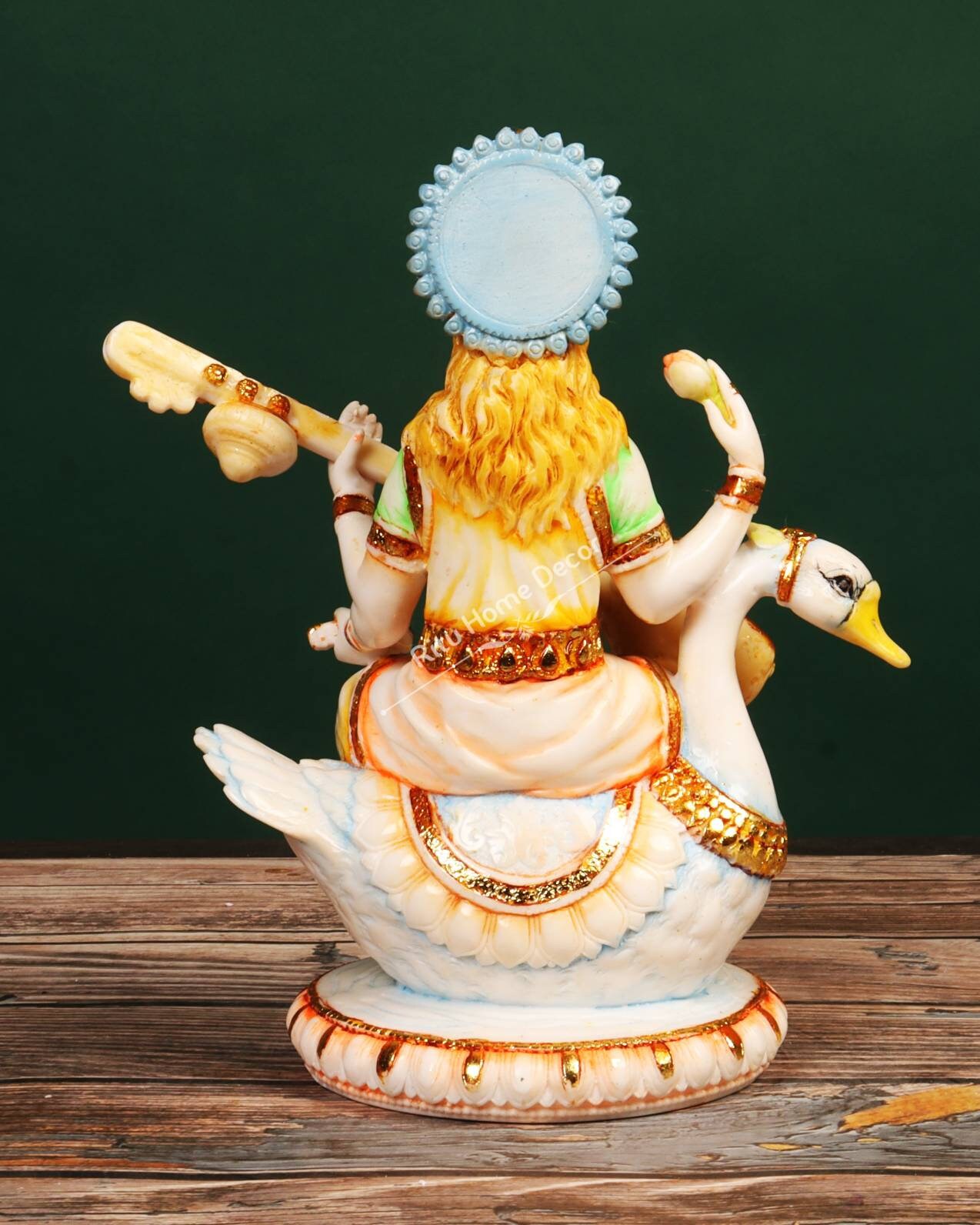 Marble Dust Saraswati Statue, Hindu Goddess of Wisdom (21 Cm) - Etsy