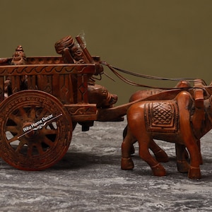 ヴィンテージ 牛車とガネーシャ神のショーピース、真鍮製ホームデコレーションアイテム、装飾品、インドの装飾、ヴィンテージ装飾、真鍮製ガネーシャギフト