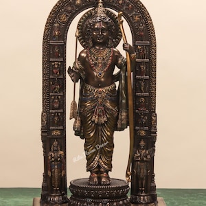 Lord Rama Lalla 12.5&quot; Sculpture - Bhagwan Ram Balswaroop  Statues - Ram Sita Idol - Deities For Home Temple - Adipurush Rama Idol - Ayodhaya