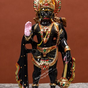 God Bajrang Bali Statue - Hanuman Ji Idol - Ram bhakt hanuman Statue - Anjani Putra Hanuman Figurine - Mountain Carrying Hanuman Statue