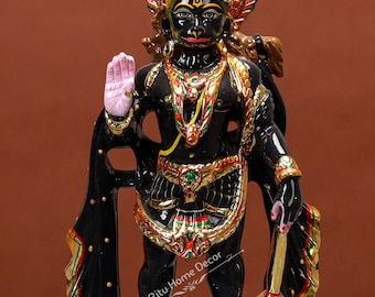 Marble Dust Hanuman Statue - Bajrang Bali Idol, Hindu God Figurine