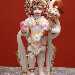 God Bajrang Bali Statue - Hanuman Ji Idol - Ram bhakt hanuman Statue - Anjani Putra Hanuman Figurine - Mountain Carrying Hanuman Statue