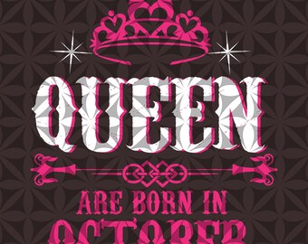 Download October birthday svg | Etsy