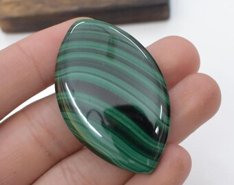 green gemstone 44x26x4 Natural Malachite loose cabochon Flat back cabochon #G9304 hand polished