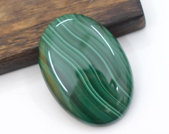 green gemstone 44x26x4 Natural Malachite loose cabochon Flat back cabochon #G9304 hand polished