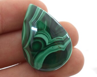 green gemstone 44x26x4 Natural Malachite loose cabochon Flat back cabochon #G9304 hand polished