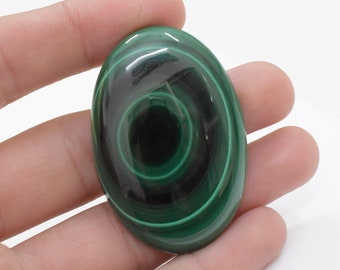 green gemstone 44x26x4 Natural Malachite loose cabochon Flat back cabochon #G9304 hand polished