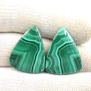Natürliche Malachit Paar Cabochon, Afrikanische Malachit Paar Edelstein, Malachit Kristall, Designer Paar für die Ohrring Herstellung