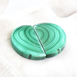 Natürliche Malachit Paar Cabochon, Afrikanische Malachit Paar Edelstein, Malachit Kristall, Designer Paar für die Ohrring Herstellung
