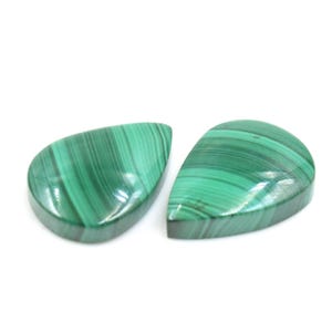 Natürliche Malachit Paar Cabochon, Afrikanische Malachit Paar Edelstein, Malachit Kristall, Designer Paar für die Ohrring Herstellung