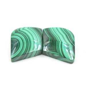 Natürliche Malachit Paar Cabochon, Afrikanische Malachit Paar Edelstein, Malachit Kristall, Designer Paar für die Ohrring Herstellung