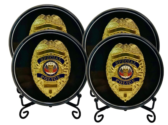Kudos Police Badge Display Case With Stand 4 Pack Badge Holder Shadow Box  Gift for Cop, Security Officer or Firefighter -  Israel