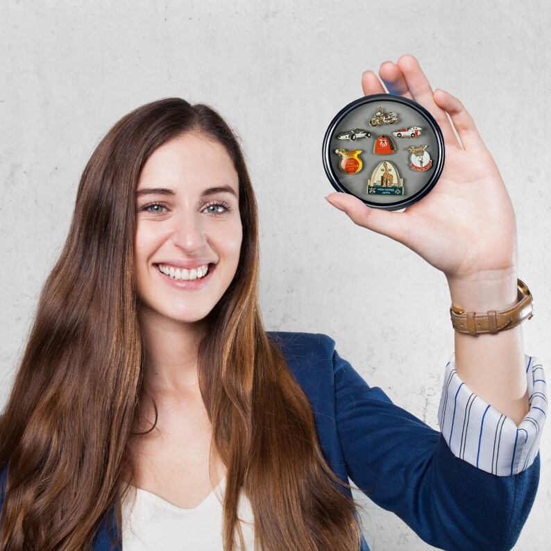 Kudos Pin Display Case With Stand Shadow Box for Lapel Pin, Collector