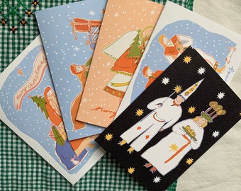 Christmas Card Pack - A6 Vintage Style Christmas Cards