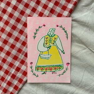 Folk Gardner Mini Risograph Print