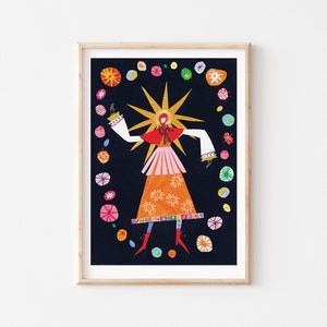 Cosmic Dancer - A4 Illustrated Print