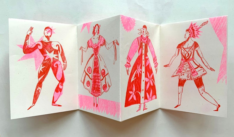 Avant-Garde Ballet Costumes Risograph Zine image 3