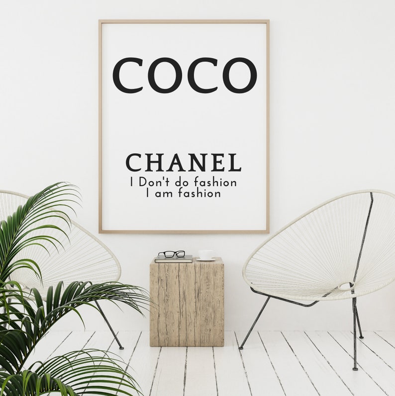 Coco Chanel Wall Art Wall Decor Coco Chanel Fashion Wall | Etsy