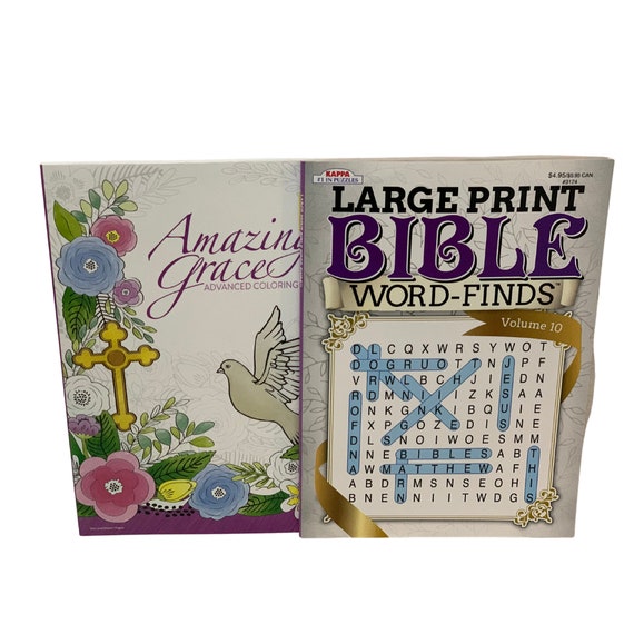 Christian Book Set 1 Large Print Bible Word Search And 1 Etsy Christian Book Set 1 Large Print Bible Word Search And 1 Etsy