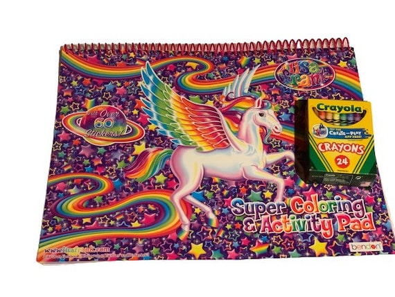 Giant Lisa Frank Activity and Coloring Book With Crayola Crayons, Lisa  Frank Coloring Book, Lisa Frank Stickers, Lisa Frank Bundle Set 