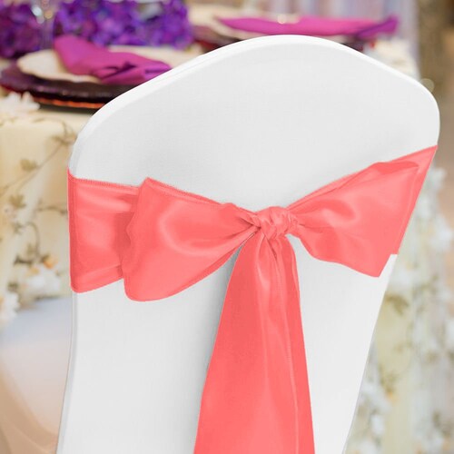 10 Pk Satin Chair Sashes Wedding Baby Shower Decor Chair Etsy