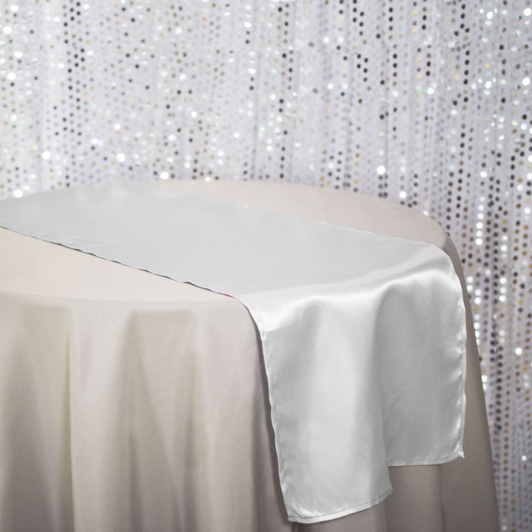 Silver Satin Table Runners 14x108 Inches Wedding Table Runners Etsy