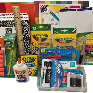 Back to School Supplies, Back to School Supply Box Grades K-5, Back to School Bundle 19 Items- Elementary School Supplies Bundle,