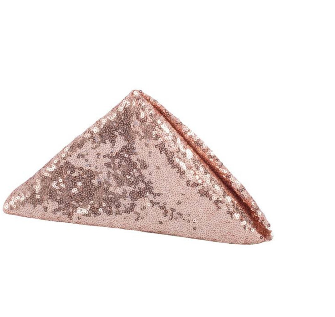 Rose Gold/blush Sequin Napkin 20x20, Rose Gold Sequin Napkins, Wedding