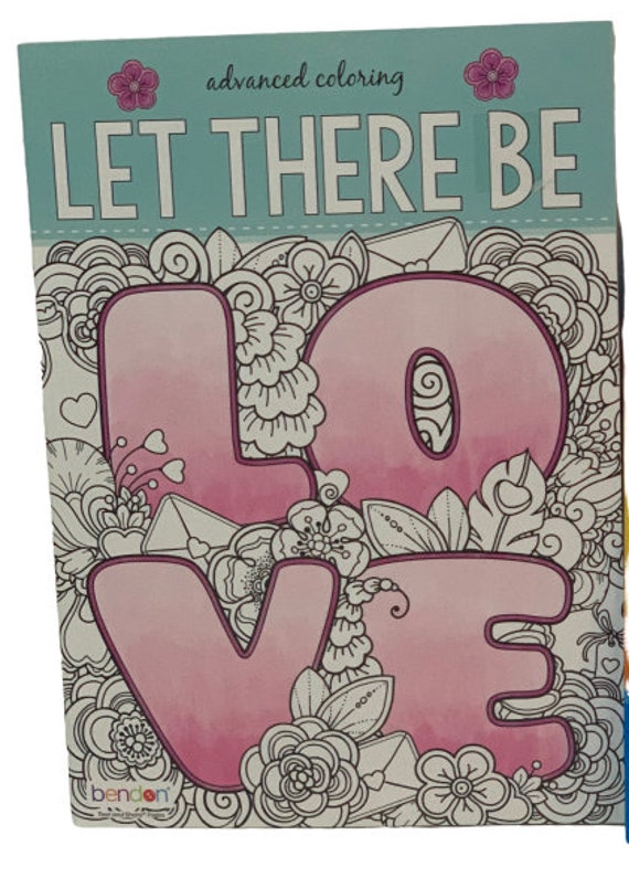 Let There Be Love Adult Coloring Book, Adult Coloring Book Set W Colored  Pencils, Advanced Coloring, Love Coloring Page, Coloring Book Adult 