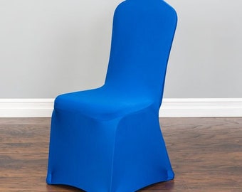 Colored Stretch Banquet Chair Covers Wedding Anniversary Party Baby Shower Decor