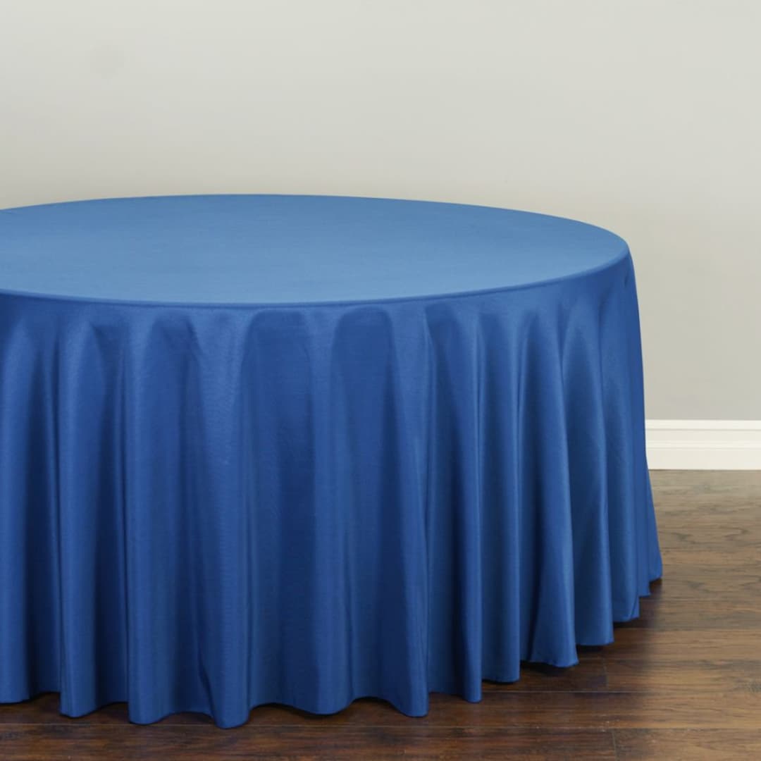 132 Inch Round Polyester Table Cloth Wedding Tablecloth Linen - Etsy