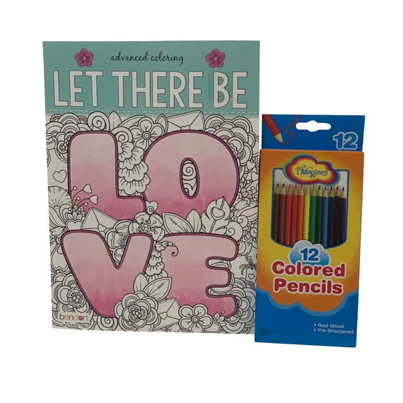 Adult Coloring Book with Pencils