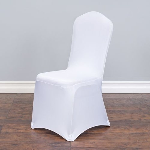 White Polyester Folding Chair Cover Wedding Chair Covers Etsy