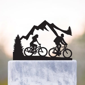 Topper De Gateau Damoureux De Bicyclette Topper De Gateau De Etsy