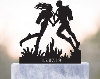 Scuba Diving Couple Cake Topper, Wedding Cake Topper, Custom Cake Topper, Acrylic Cake Topper, Bride Groom Cake Topper, Wedding Gift,a211