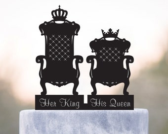 King Queen Topper Etsy