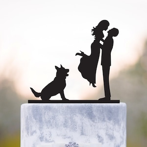 犬用ケーキトッパー、ウェディングケーキトッパー、ジャーマンシェパードケーキトッパー、カスタムケーキトッパー、アクリルケーキトッパー、ウェディングギフト、ケーキトッパー、a22