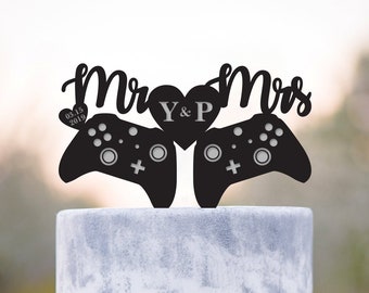 Game controller cake topper,Video game wedding cake topper,gaming wedding cake topper,Gamer cake topper,gamer wedding cake topper,a51