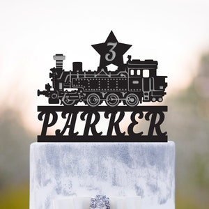Birthday Cake Topper, Vintage Train Cake Topper, Happy Birthday Cake Topper, 1st Birthday Cake Topper, Custom Acrylic Cake Topper, a362