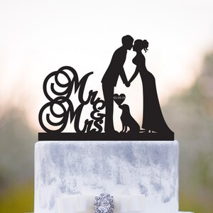 Mr Mrs labrador retriever cake topper, Wedding cake topper with retriever, Labrador retriever cake topper, Black lab cake topper, a313