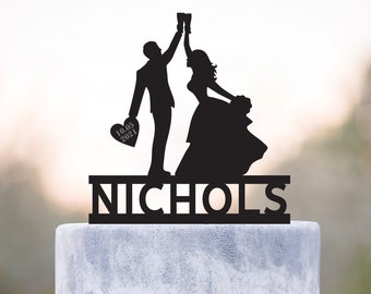 Personalized Beer Glasses Wedding Cake Topper, a401