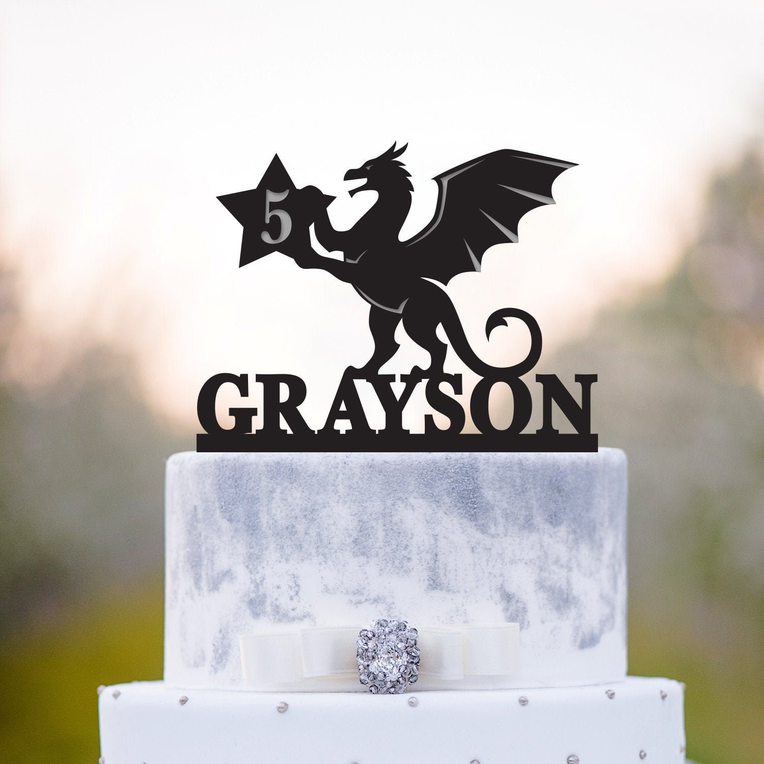 Custom dragon cake topper birthdaydragon baby shower cake | Etsy