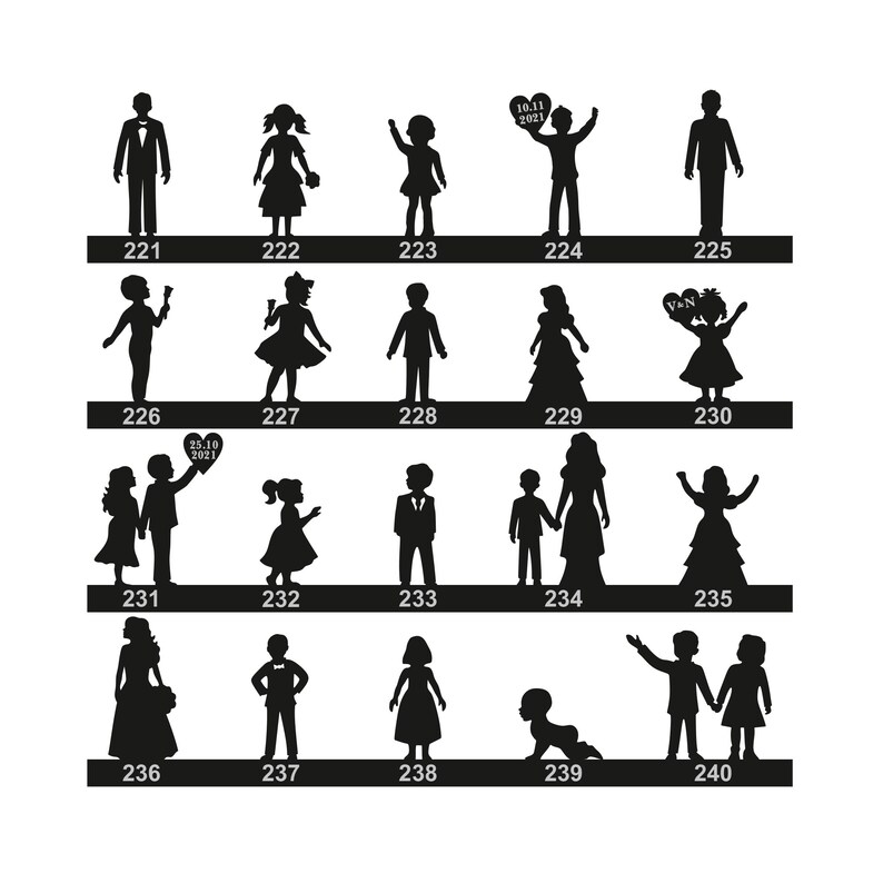 Wedding Cake Topper With Kidsfamily Wedding Cake Topper With Etsy