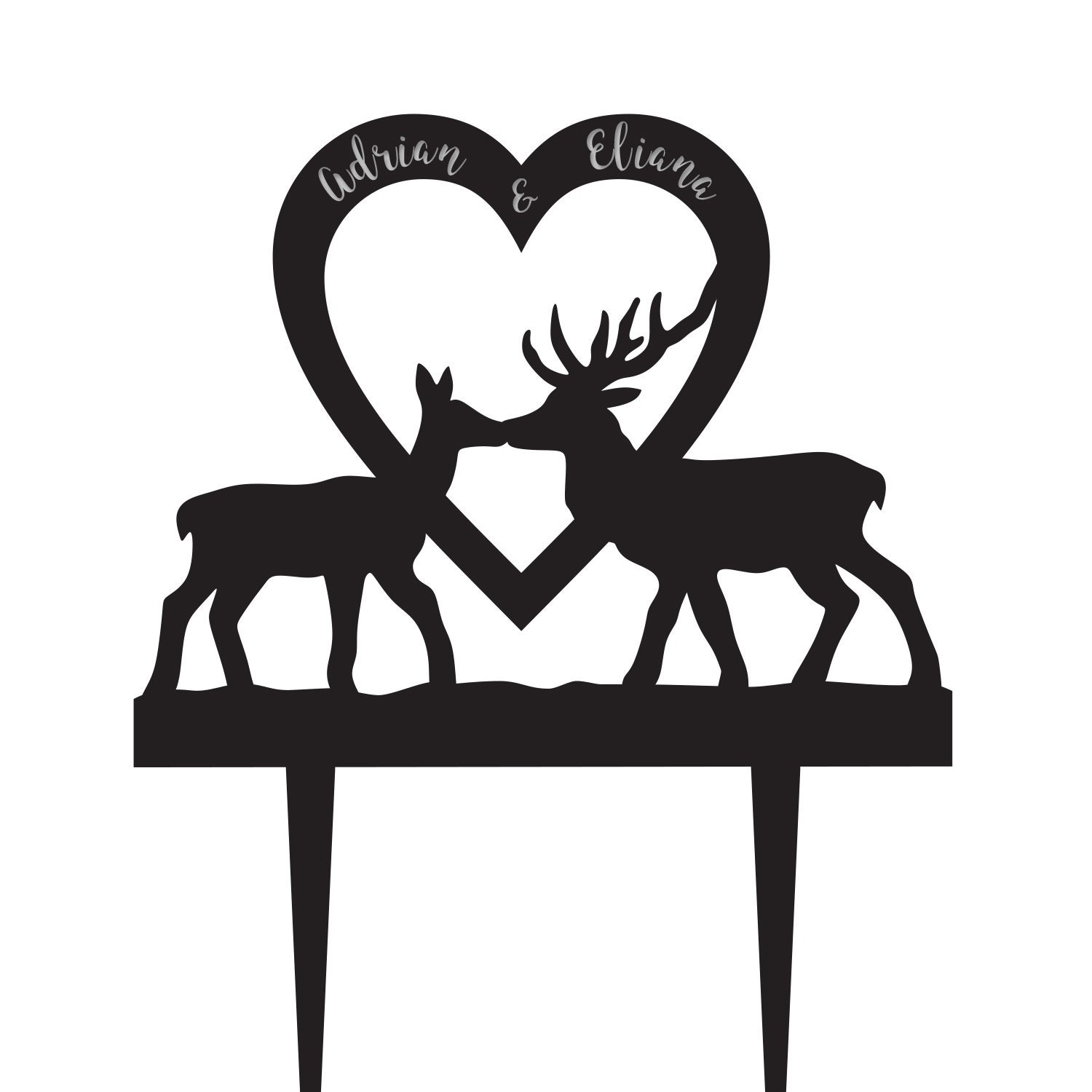 Adorno para tarta de bodas con su ciervo y su cierva, adorno para tarta de  ciervo, adorno para tarta de ciervo y cierva, adorno para tarta de ciervo y  cierva, adorno para tarta de bodas con pareja de ciervos, a199 - Etsy México, image size:1500x1500