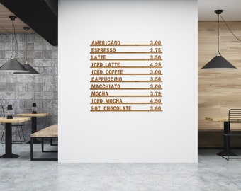 Cafe Menu Board, Changeable Letter Board, Wood Rails, Custom Display