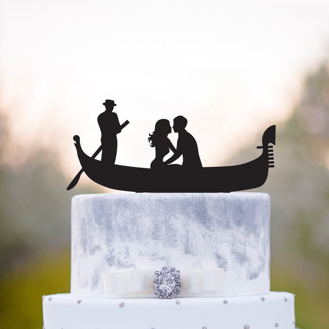 Gondola Wedding Cake Topper,venice Wedding Cake Topper,italian Wedding